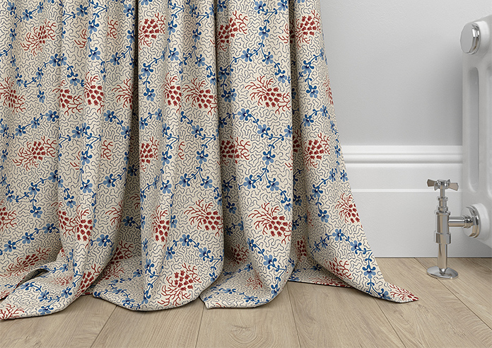 Land & Shore Lorie, Blue Red - Made to Measure Curtains - Image 6